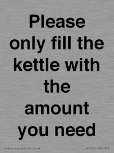 Please only fill the kettle with the amount you need